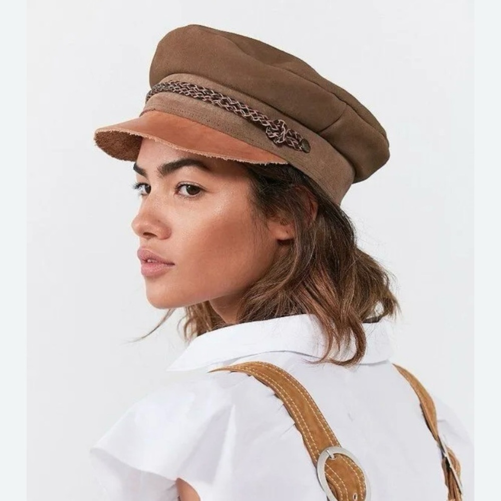 BRIXTON Kayla Brown Suede Hat